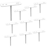 10 Suportes Espetos Estacas Chão Refletor - 10 Cjts - Branco