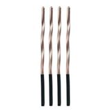 Vela Metalizada Torcida Rose Gold 15cm - V183 - 4 Un