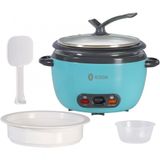 Mini Panela De Arroz Eletrica Ate 3 Xicaras Nao Cozidas, 110v, Icook, Azul