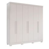 Guarda Roupa Casal 6 Portas Recife C-pés Salleto Branco