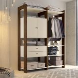 Guarda Roupa Closet Modulado Toronto Malbec/off White - Luapa - Cor: Marrom