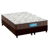 Cama Box King: Colchão Anatômico D28-ep Guarda Costas + Base Crc Suede Brown(193x203)