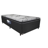 Cama Box Conjugado Solteiro: Colchão Ortopédico D28 Pillow Top Black (88x188x50)