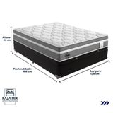 Cama Box Baú Casal E Colchão Molas Ensacadas Berlim Probel