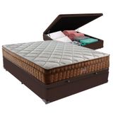 Cama Box Baú Casal E Colchão Ortopédico Anjos Star Molas