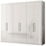 Guarda Roupa Casal Mdf 06 Portas 62080 Branco Demobile Branco