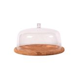 Boleira De Bambu Com Cúpula Sense Ou 27,5 Cm X 17 Cm Cor:bambu