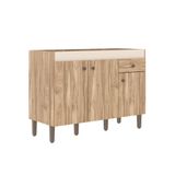 Balcão 120 Cm Co11203 Veneza Carvalho Oak Cristalo Decibal