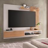 Painel Home Suspenso Tv Até 60 1 Porta 1 Prateleira Tocantins 1.6 Off White Freijó Off White Freijó