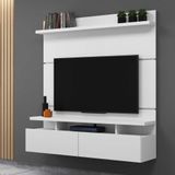 Painel Para Tv Até 55 Polegadas 130cm Mdf Branco Veneza - On Móveis