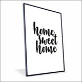 Quadro Home Sweet Home Vinil Com Vidro Tamanho/moldura 70x50 Caixa Cor Preta