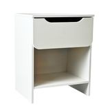 Mesa De Cabeceira Ditália 1 Gaveta Dm-126 Cor:branco Branco
