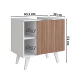 Gabinete E Armario Com Espelho Para Banheiro B95 Branco Montana Novam Branco Montana