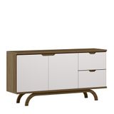 Buffet Aparador Vicenza 2 Portas E 2 Gavetas Imbuia/off White - New Ceval