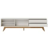 Rack Frisado Para Tvs 75 Calabria Off White Matte