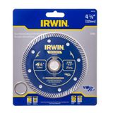 Disco Diamantado Irwin Turbo Porcelanato 4.1/2 115mmx20mm