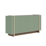 Aparador Buffet 4 Portas Oliwia 160 Cm Sala Jantar Verde Pistache-amêndoa C04 - D&#39;rossi