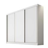 Guarda-roupa Casal 3 Portas 6 Gavetas Logan Novo Horizonte Cor:branco