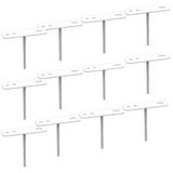 12 Suportes Espetos Estacas Chão Refletor - 12 Cjts - Branco