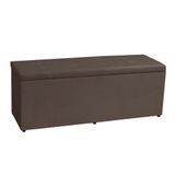Calçadeira Recamier Baú Queen 1,60m Berlim Suede Marrom - Pallazio