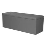 Calçadeira Recamier Baú Queen 1,60m Berlim Corano Cinza