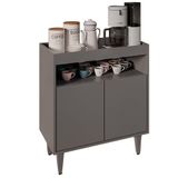 Aparador Buffet Cantinho Do Café 70,5cm Marie M12 - D&#39;rossi Cor Grafite