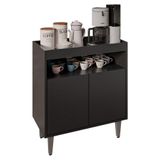 Aparador Buffet Cantinho Do Café 70,5cm Marie M12 - D&#39;rossi Cor Preto
