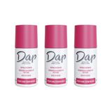 Desodorante Dap Roll-on Perfumado Feminino 55ml - Kit 3un