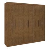 Guarda Roupa Casal 6 Portas 4 Gavetas 100% Mdf Leblon Cor:ipê