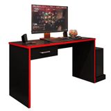 Mesa Gamer Com 1 Gaveta E Suporte Para Cpu Drx-9000 Preto-vermelho