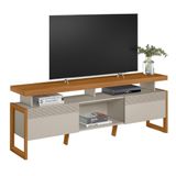 Rack Para Tv 70\&#39; Com Moldura No Pé Bristol Nature Off-white