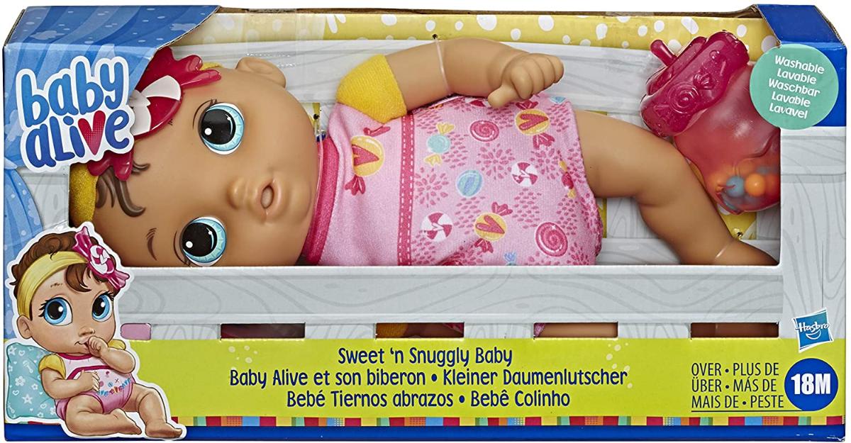 Boneca Baby Alive Sweet N Snuggly Baby Lavavel Com Corpo Macio Inclui Mamadeira Primeiro Brinquedo De Boneca Carrefour