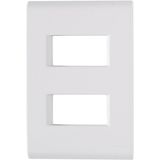 Kit 12 Placa 2 Postos Afastados 4x2 Tramontina Liz Branca
