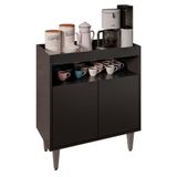 Balcão Aparador Buffet Cantinho Do Café 71cm Lice M24 Preto - Mpozenato