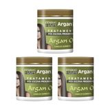 Mascara Maxihair 500g Argan Liss Pos Escova - Kit Com 3un