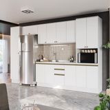 Cozinha Modulada Celeste Kappesberg 100% Mdf Branco 360cm