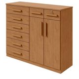 Comoda Toronto 2 Portas 8 Gavetas - Lopas Amendoa Clean