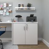 Armário Baixo Com 2 Portas Para Escritório / Home Office Branco