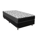 Cama Box Solteiro Preto Ortobom Colchão Iso100 D33