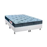 Cama Box King: Colchão Espuma D45 Orthoflex Comfortpedic Line + Base Crc Courano White(193x203)