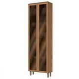 Cristaleira 2 Portas Com Vidro Reflecta Requinte Henn 71,5 Nature