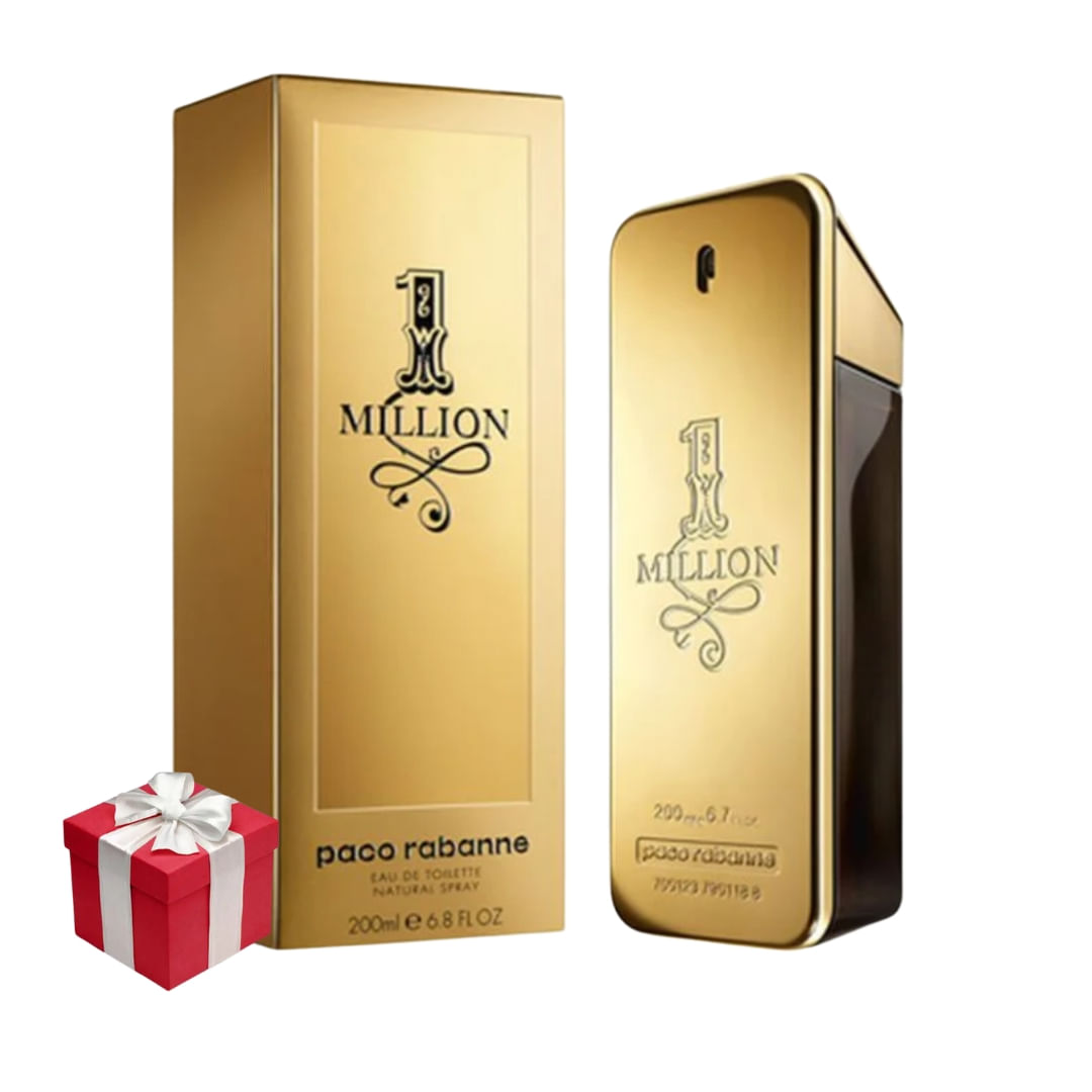 Perfume Paco Rabanne One Million 200ml Edt Com Selo Adipec + Presente Misterioso