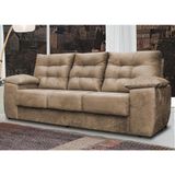Luxemburgo 3 Lugares 2,02m Tecido Suede Castor