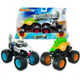 Kit 2 Carrinhos Furious Machine Monster Truck 1:64 Big Foot Fm009