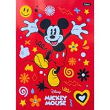 Caderno Brochura Capa Dura 1/4 Pequeno Mickey Vintage 80 Folhas Foroni Estampa 1