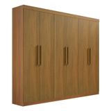 Guarda Roupa Casal 6 Portas 4 Gavetas 100% Mdf Leblon Cor:cinamomo