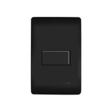 Interruptor Simples Fame Habitat Black Com Placa 4x2 Preto