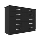 Cômoda Austin 10 Gavetas - Black Black