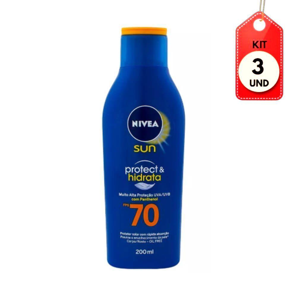 Kit C/03 Nivea Sun Fps70 Protetor Solar 200ml