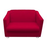 Namoradeira Tilla Decorativa 2 Lugares Suede Vermelho